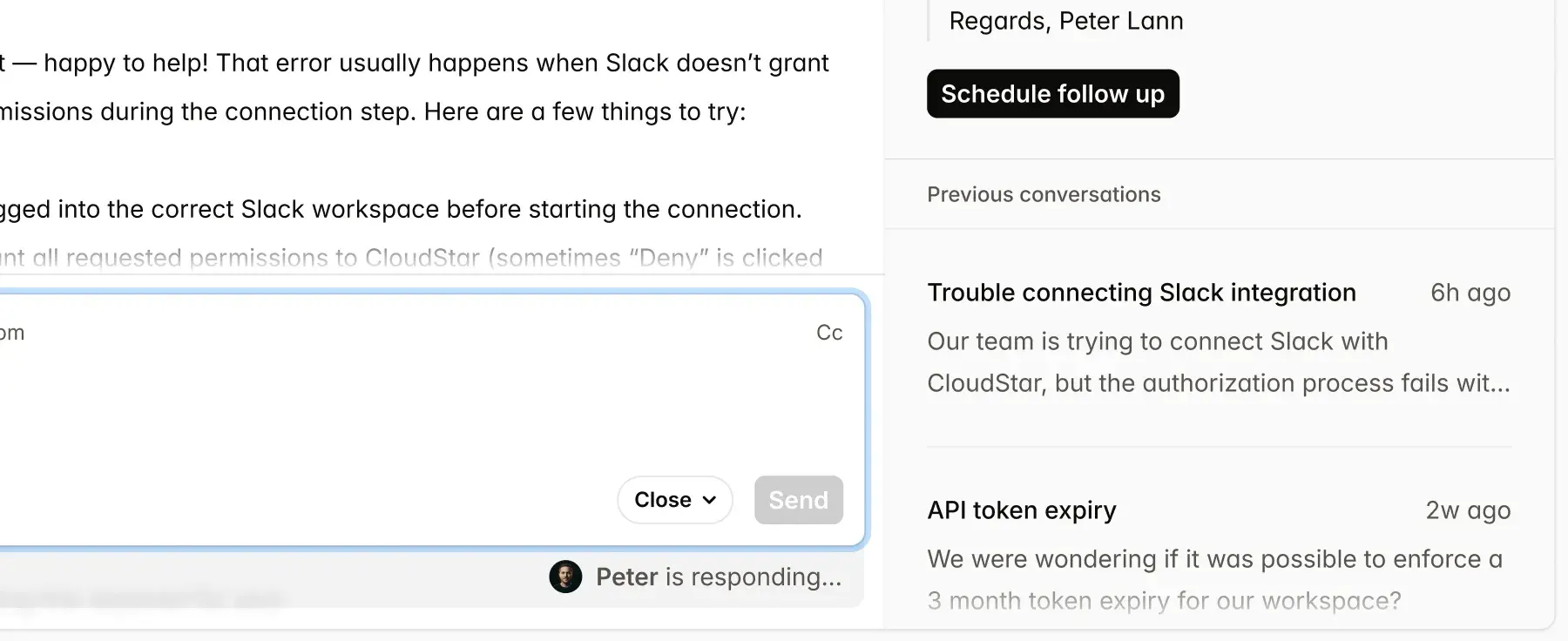 Feature screenshot: Never miss a conflict detail