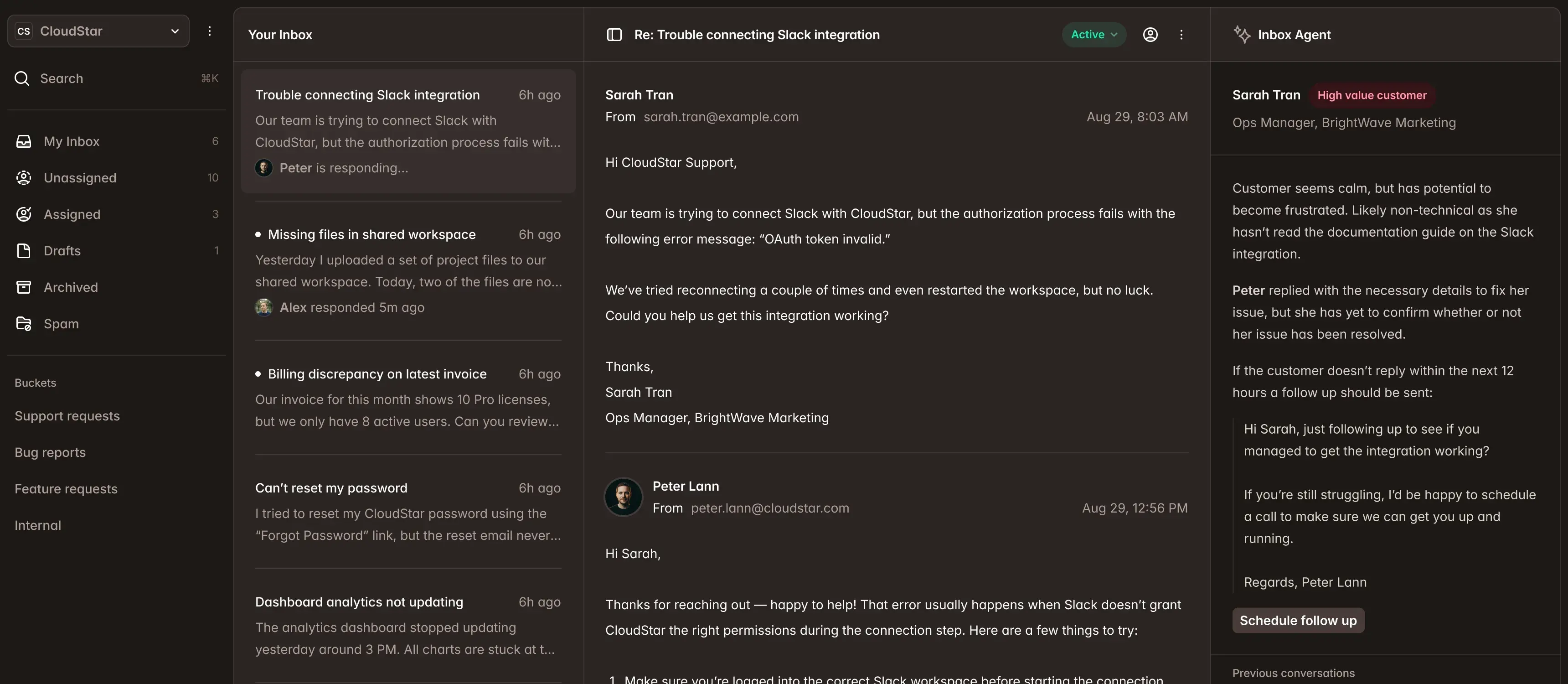 Elani dashboard overview desktop dark mode
